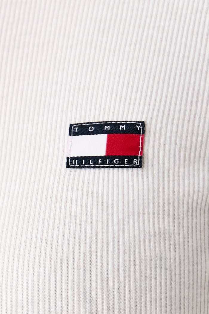 Longsleeve damski z bawełną Tommy Hilfiger biały UW0UW06066