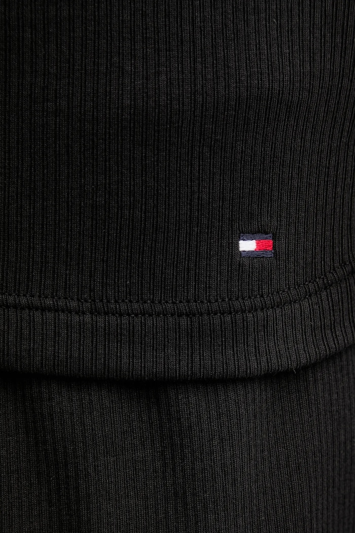 Pyžamové tričko s dlhým rukávom Tommy Hilfiger UW0UW06071 čierna
