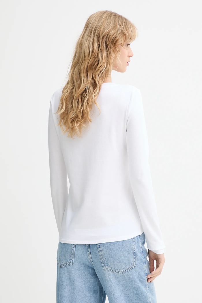Îmbrăcăminte Calvin Klein Longsleeve din bumbac LV044D228G alb