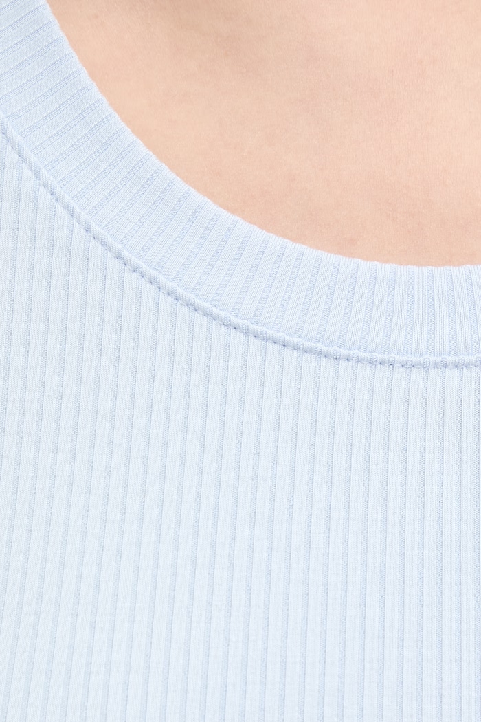 Calvin Klein tričko s dlhým rukávom dámske s modalom LV044D235G modrá