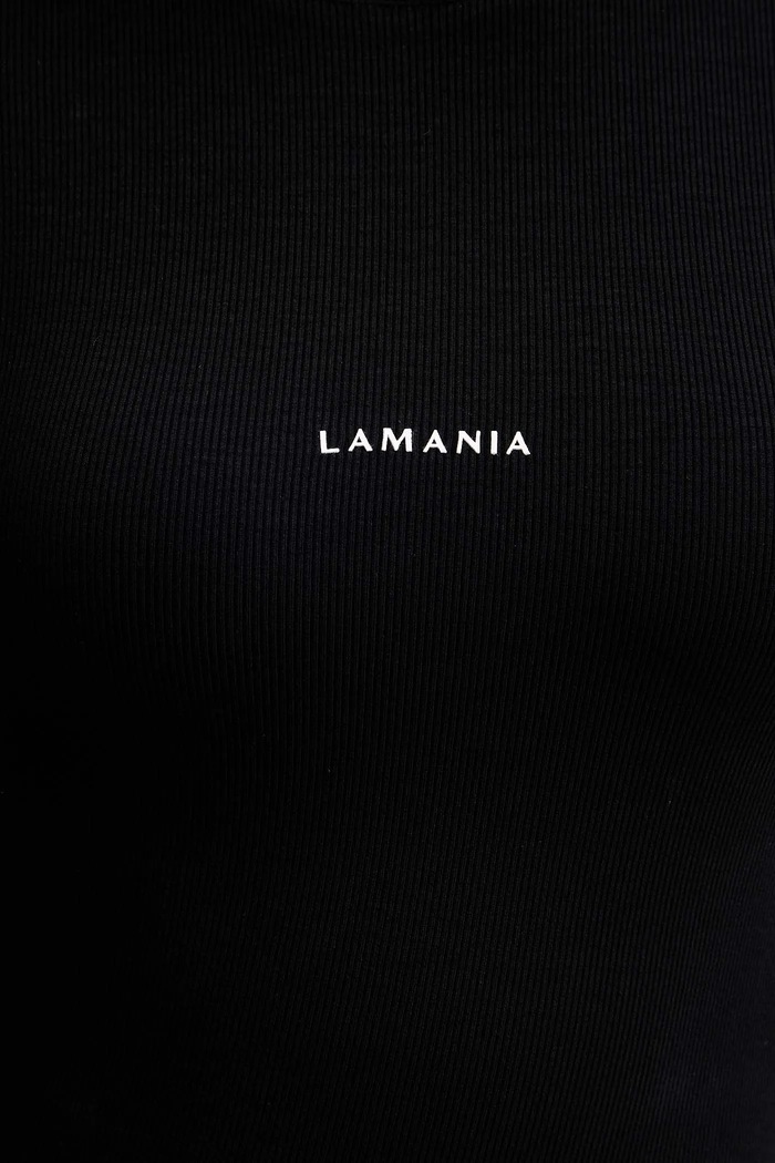 La Mania longsleeve damska cu vâscoză GIN negru