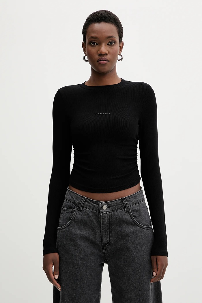 La Mania Longsleeve negru TIDAL
