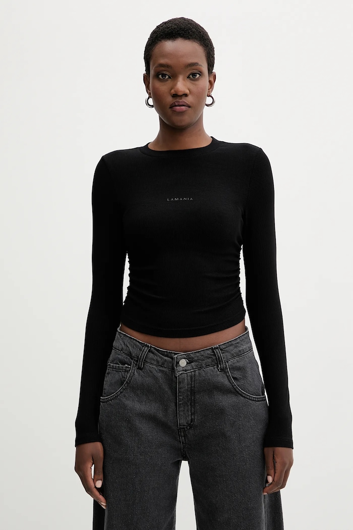 La Mania Longsleeve negru TIDAL