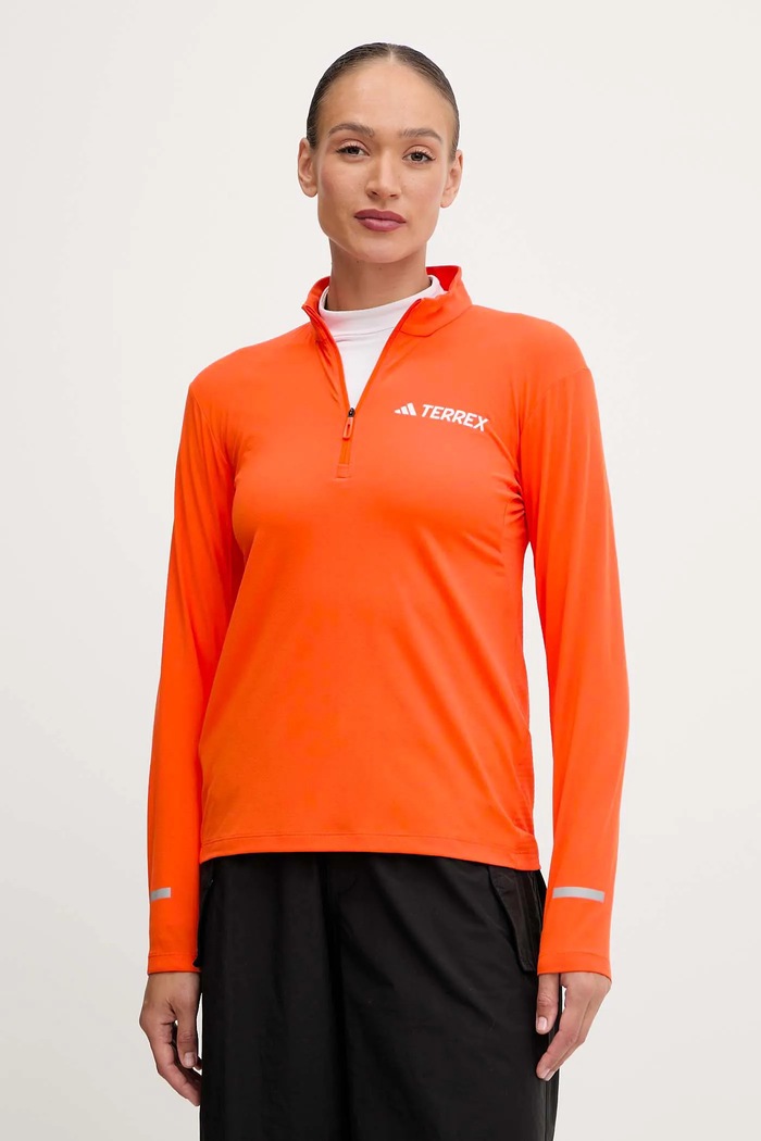 Športové tričko s dlhým rukávom adidas TERREX X-Country jednofarebný oranžová JD3943