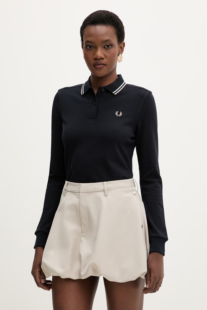 Fred Perry pamut hosszúujjú pamut sötétkék G3636