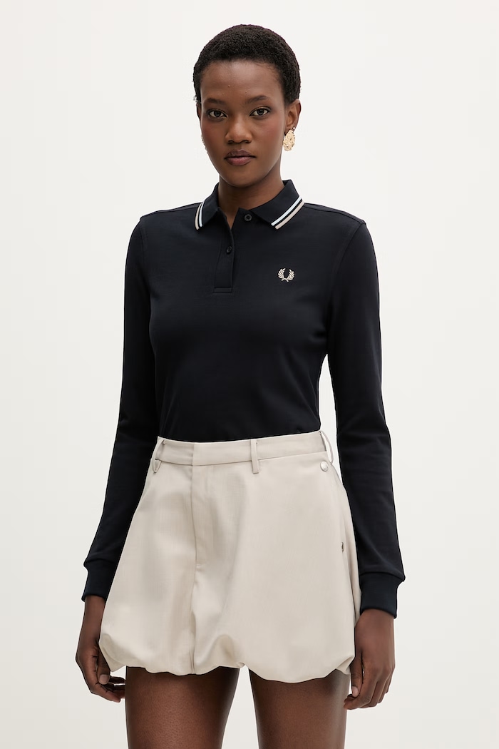 Fred Perry pamut hosszúujjú pamut sötétkék G3636
