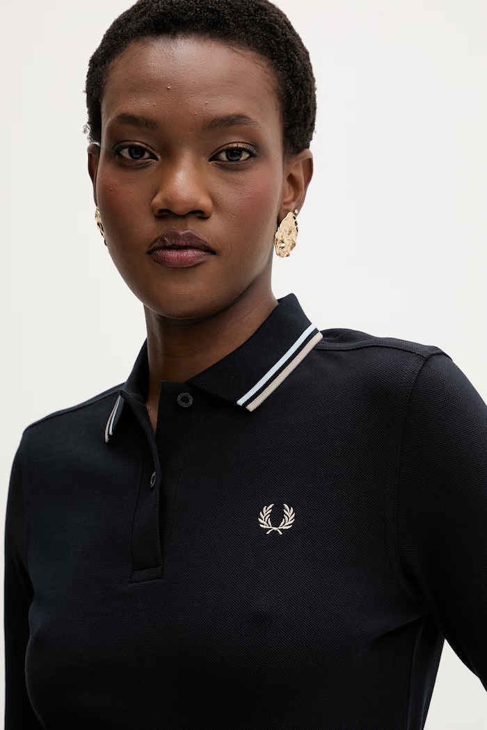 Fred Perry pamut hosszúujjú sötétkék G3636