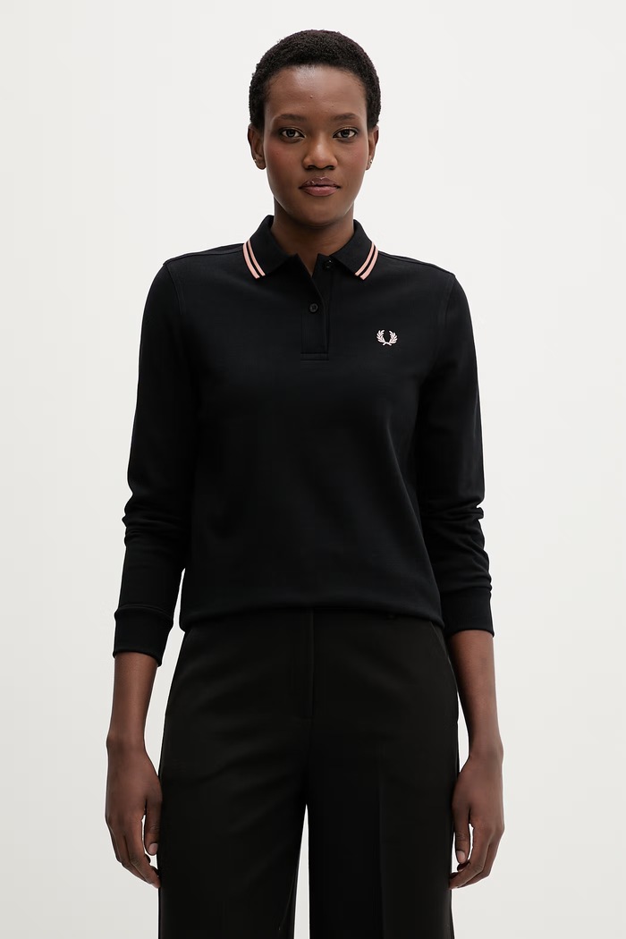 Fred Perry pamut hosszúujjú pamut fekete G3636