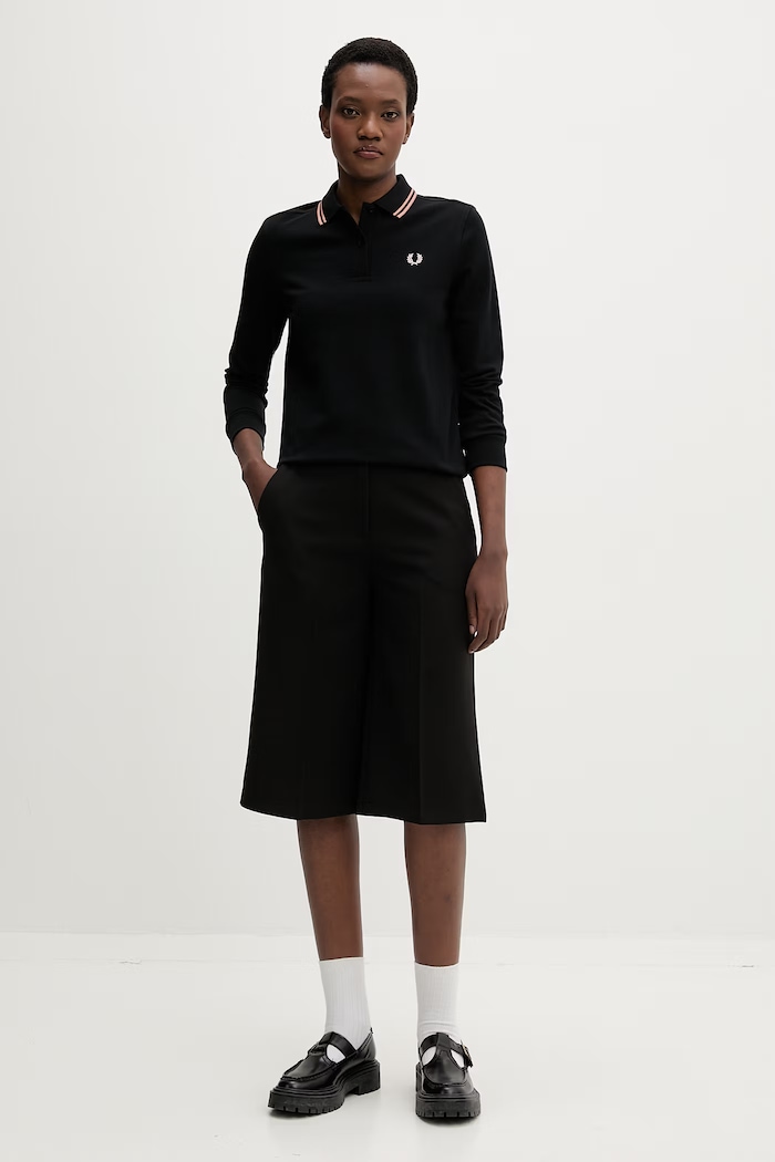 Fred Perry pamut hosszúujjú G3636 fekete AW25