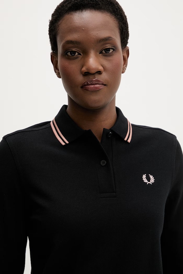 Fred Perry pamut hosszúujjú fekete G3636
