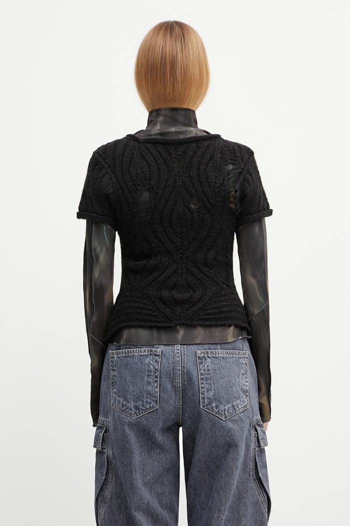 Clothing Andersson Bell blouse Layered atb1352w black