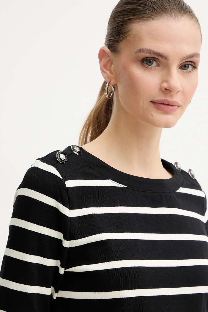 Morgan longsleeve din bumbac negru TBATO