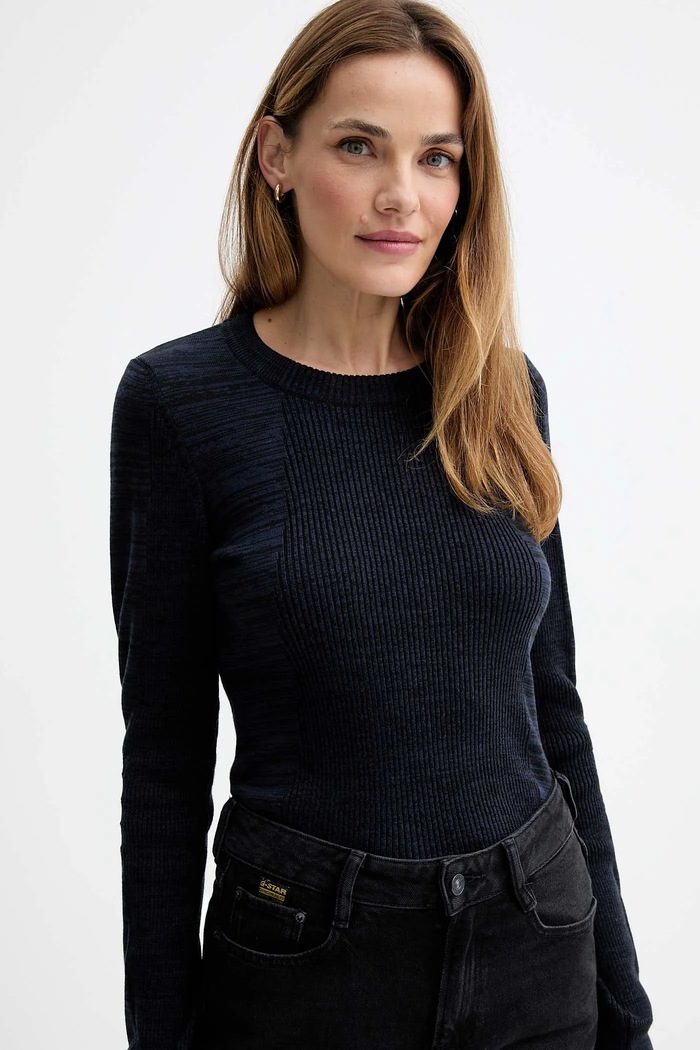 Светр G-Star 0 3D biker knit slim темно-синій D27170.C259