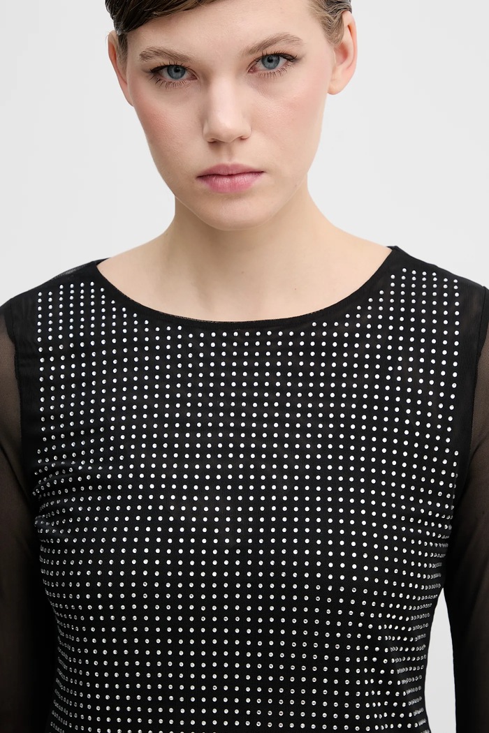 Tričko s dlhým rukávom Dkny čierna DJ5T1581
