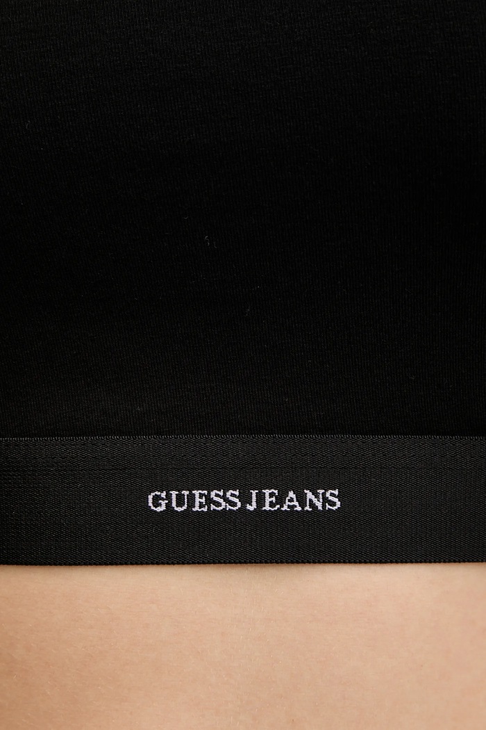 Tričko s dlhým rukávom Guess Jeans W5BZ09.KBBU1 čierna
