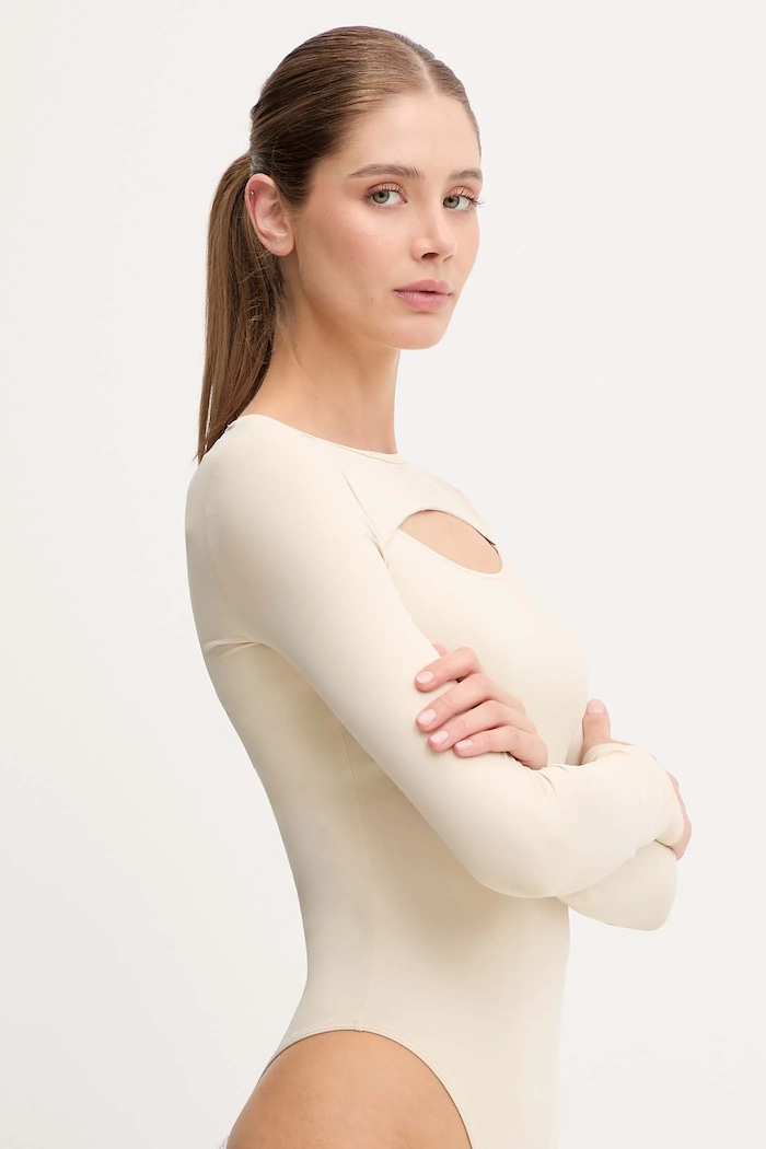 casăll body de yoga Cut Out bej 25204