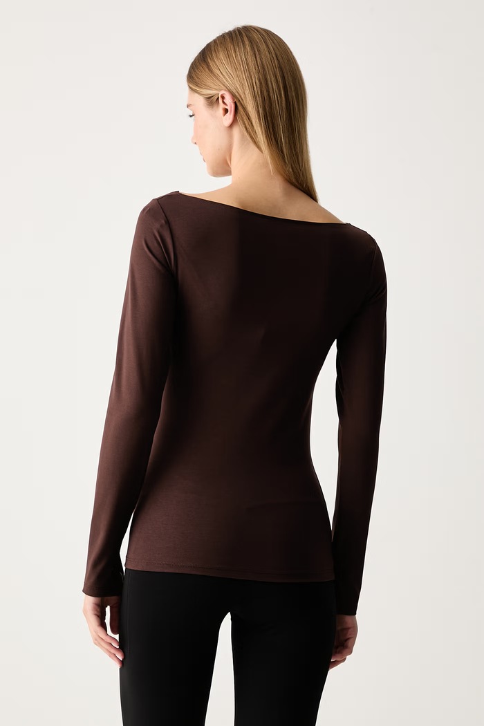 Odzież Casall Longsleeve do jogi damski Sublime 25216. brązowy