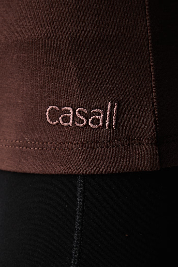 Longsleeve do jogi damski Sublime Casall brązowy 25216.