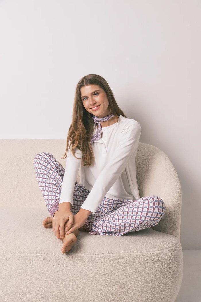 Tričko s dlouhým rukávem women'secret 3272290 bílá