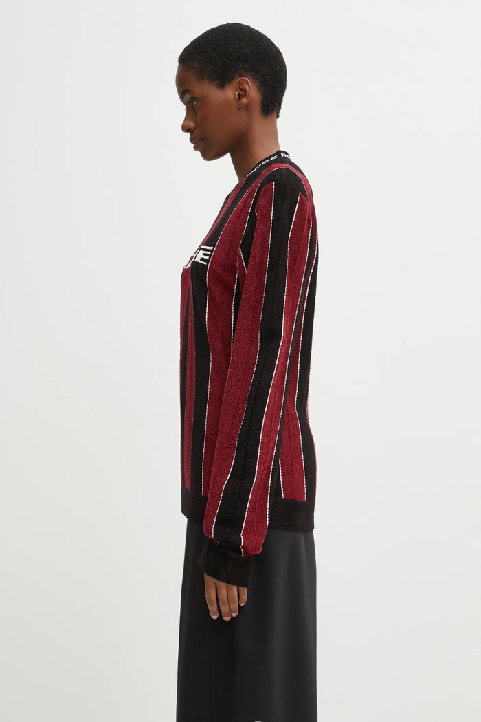 Martine Rose Majica dugih rukava Martine Rose Sporty Logo Crew 982YA20027 bordo AW25
