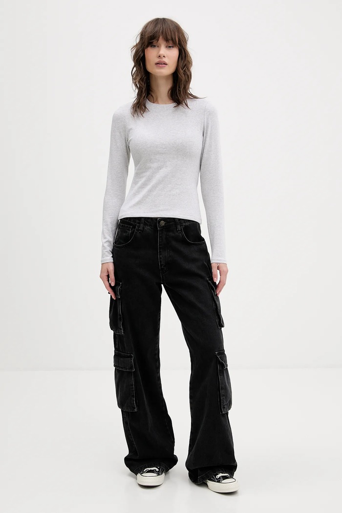 Abercrombie & Fitch longsleeve KI139.5755.112 gri AW25