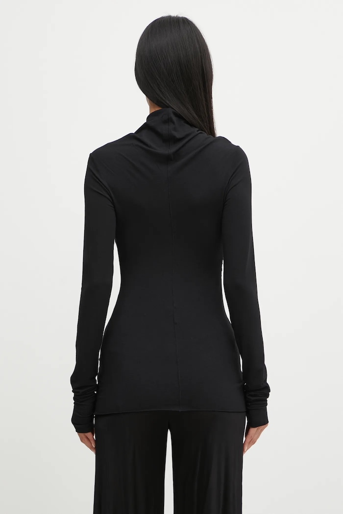 Odzież Rick Owens Lilies bluzka z dodatkiem kaszmiru Kairo LI02E3212.JBWS czarny