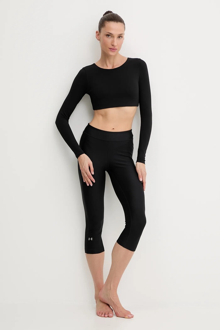 Majica dugih rukava za jogu JOYINME Core Core.Crop.Top crna AW25