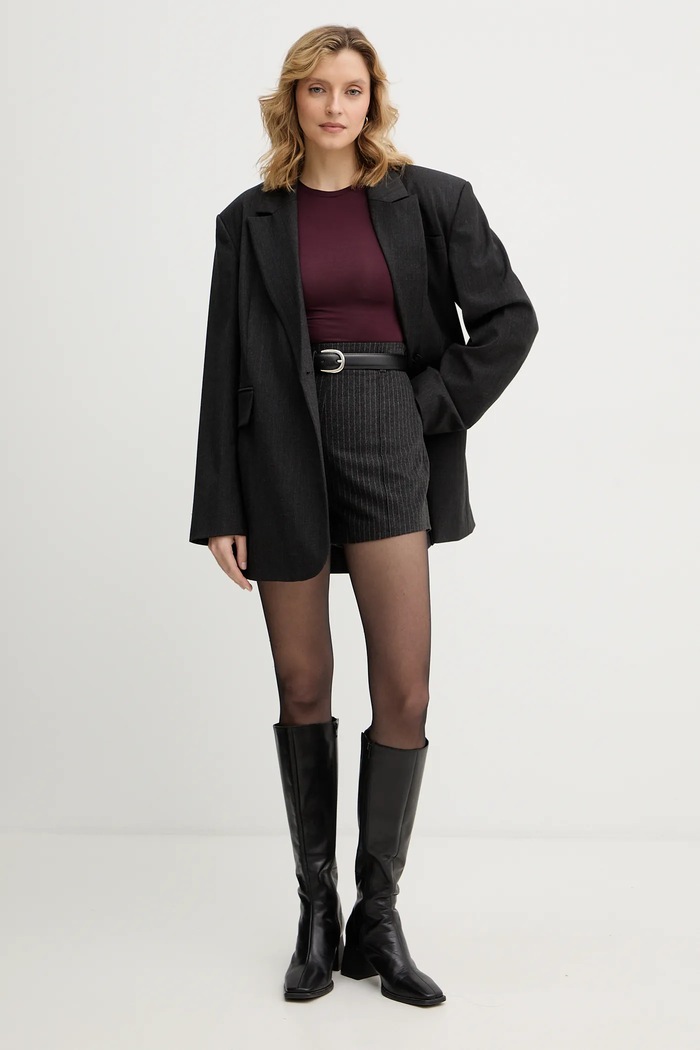La Mania Majica dugih rukava La Mania MALENE MALENE bordo AW25