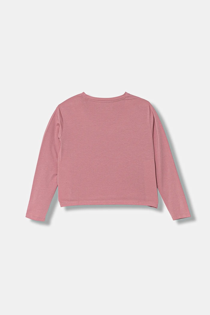 Guess longsleeve dziecięcy J5YI32.K6YW4.9BYA różowy AW25