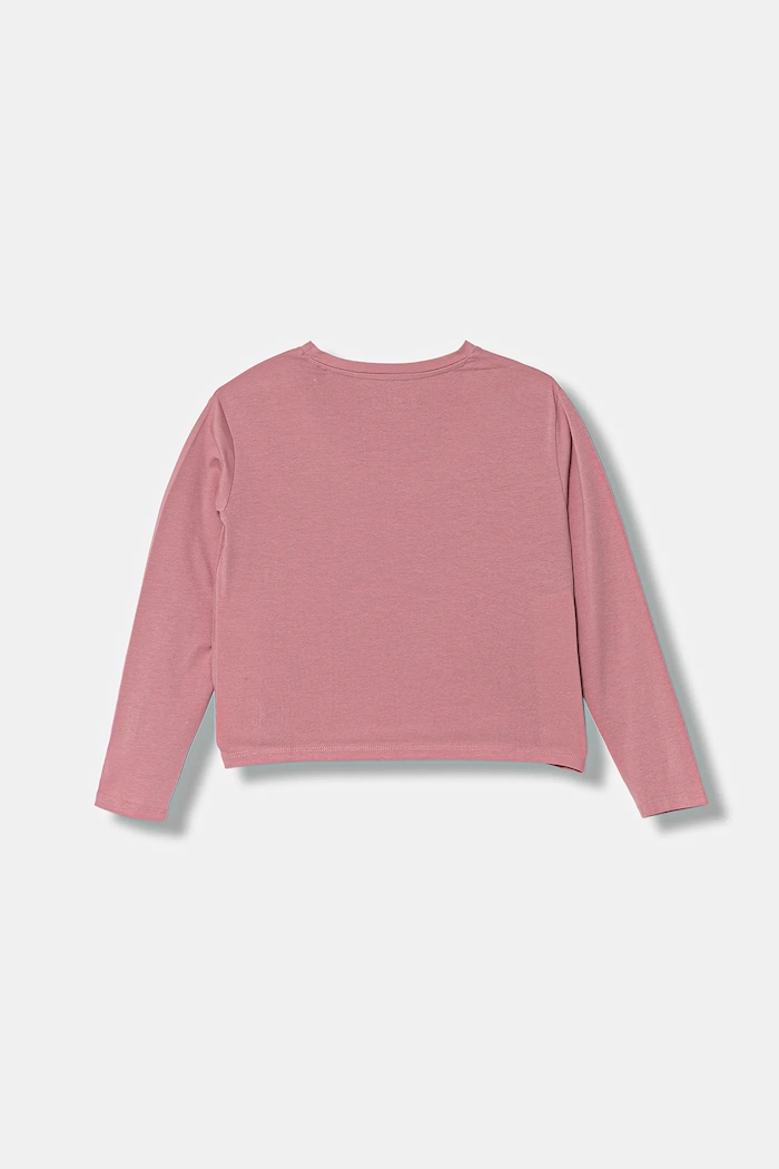 Guess longsleeve dziecięcy J5YI32.K6YW4.9BYA różowy AW25