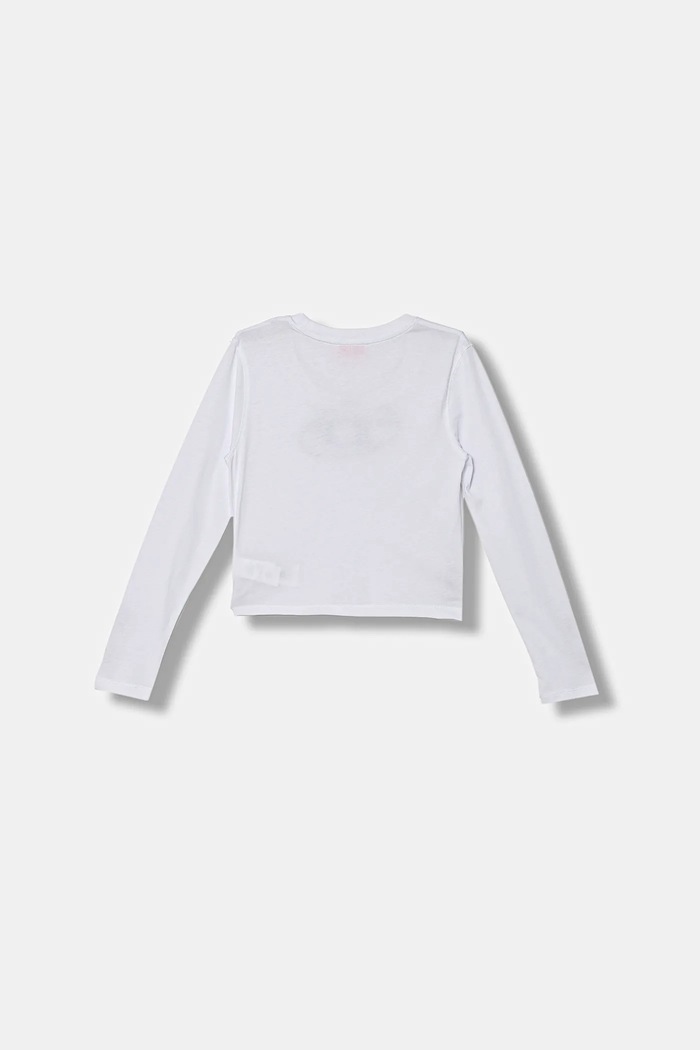 Detské tričko s dlhým rukávom Diesel TDOLSY T-SHIRT J02413 biela AW25
