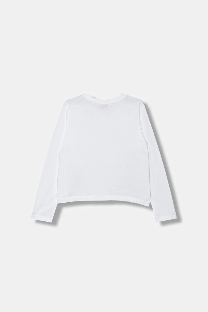 Dětské bavlněné tričko s dlouhým rukávem Diesel TIVALSYLS T-SHIRT J02431 bílá AW25