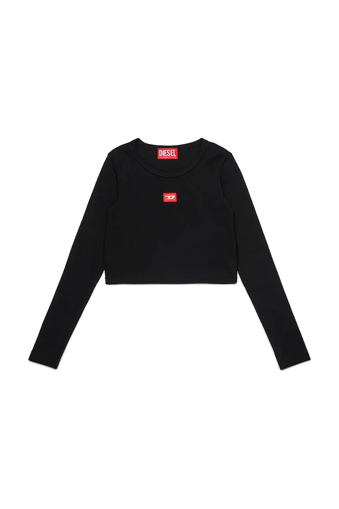 Detské tričko s dlhým rukávom Diesel TBALLETD T-SHIRT s elastanom čierna J02452