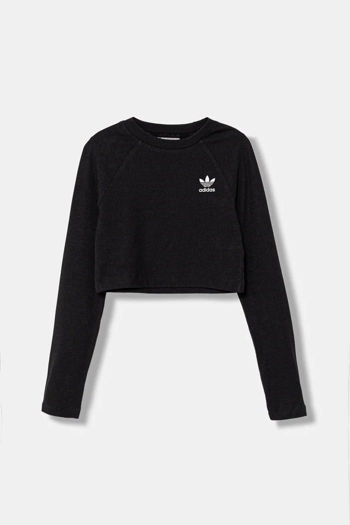 adidas Originals longsleeve dziecięcy JW2597 czarny AW25