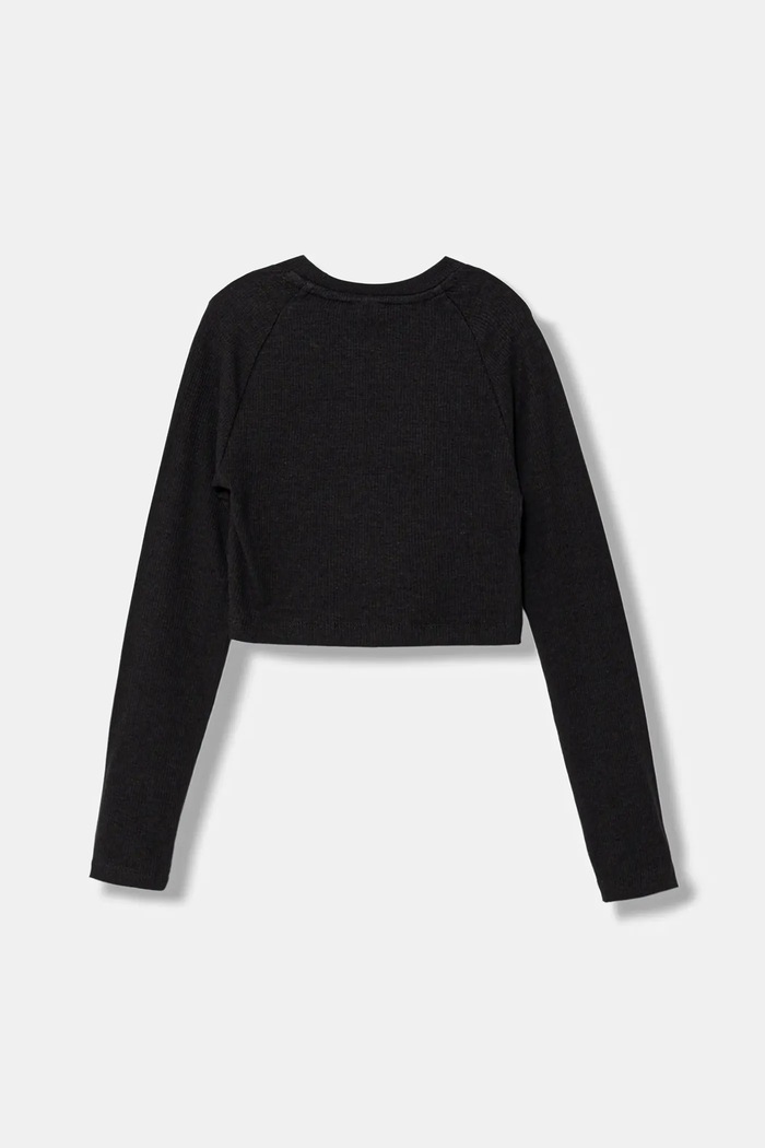 Dziewczynka adidas Originals longsleeve dziecięcy JW2597 czarny