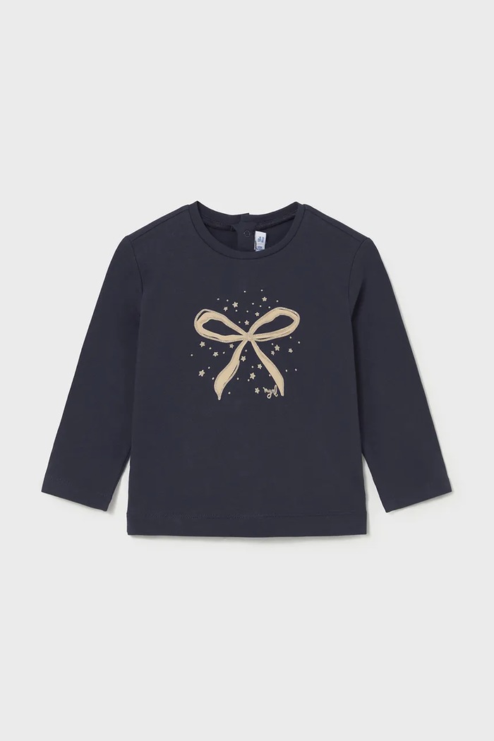 Mayoral longsleeve dziecięcy okrągły granatowy 116.4D.Baby.9BYA