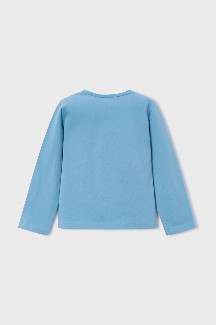Mayoral Longsleeve din bumbac 178.6K.Mini.9BYA albastru AW25