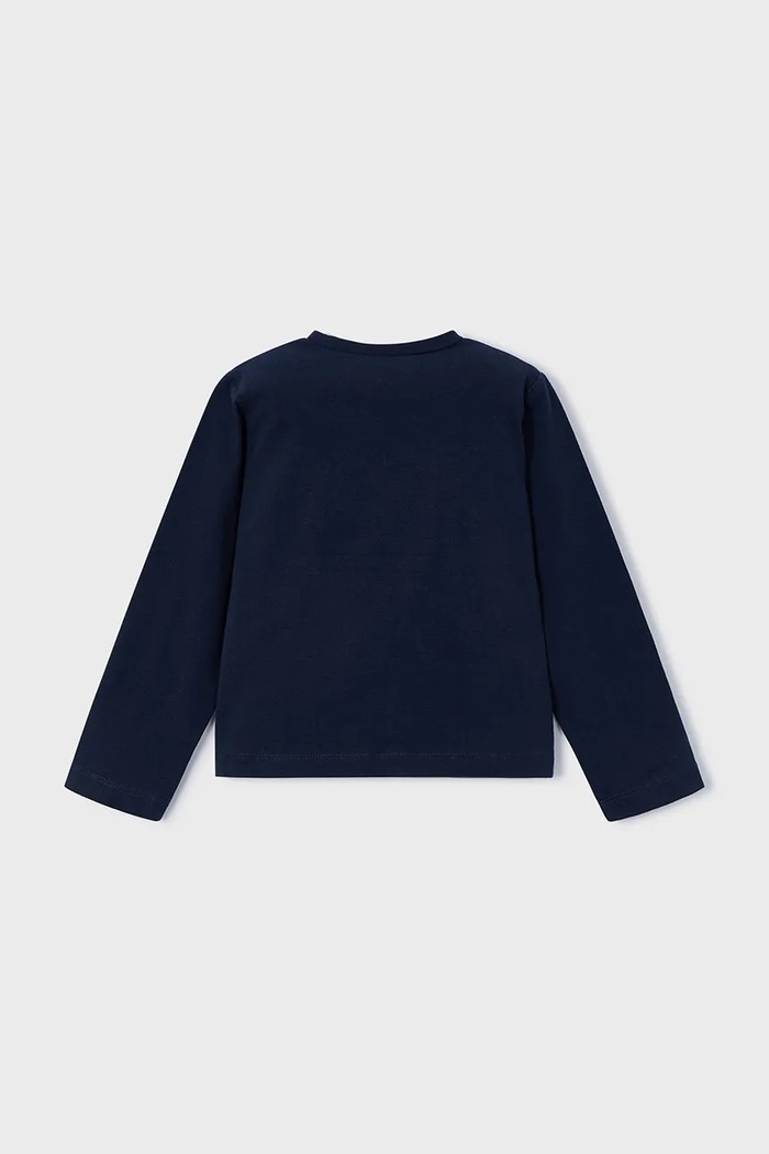 Fete Mayoral Longsleeve din bumbac 178.6K.Mini.9BYA albastru
