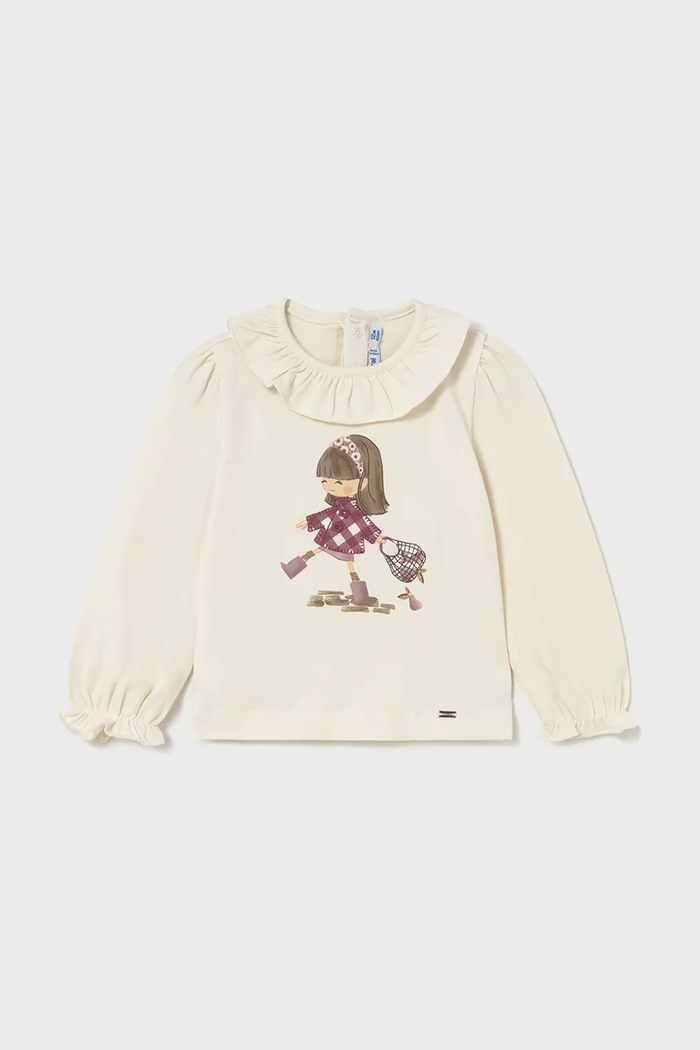 Mayoral longsleeve dziecięcy 2076.4C.Baby.9BYA różowy AW25