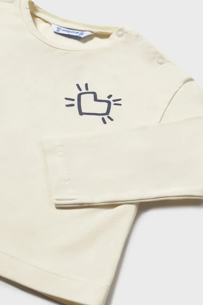 Dziewczynka Mayoral longsleeve niemowlęcy 2079.4H.Baby.9BYA biały