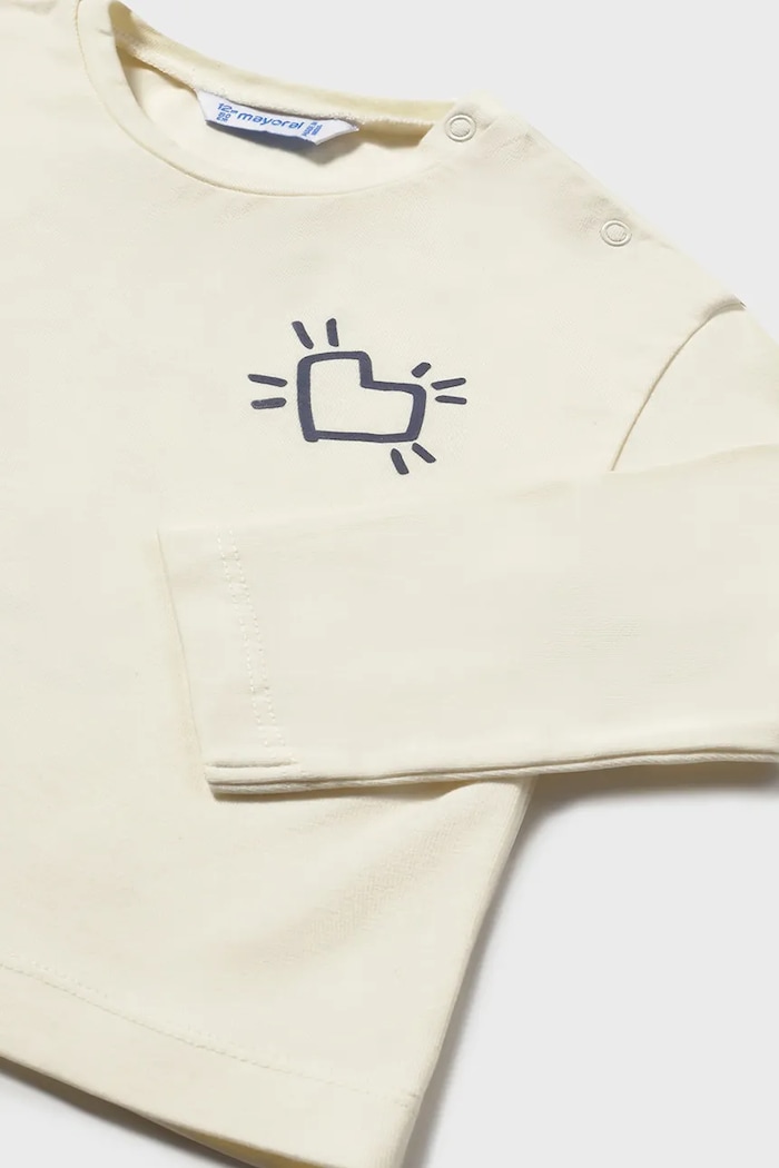 Dziewczynka Mayoral longsleeve niemowlęcy 2079.4H.Baby.9BYA biały