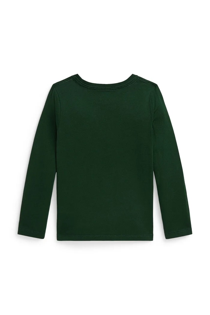 Παιδικό βαμβακερό μακρυμάνικο Polo Ralph Lauren 312P00435500 πράσινο AW25