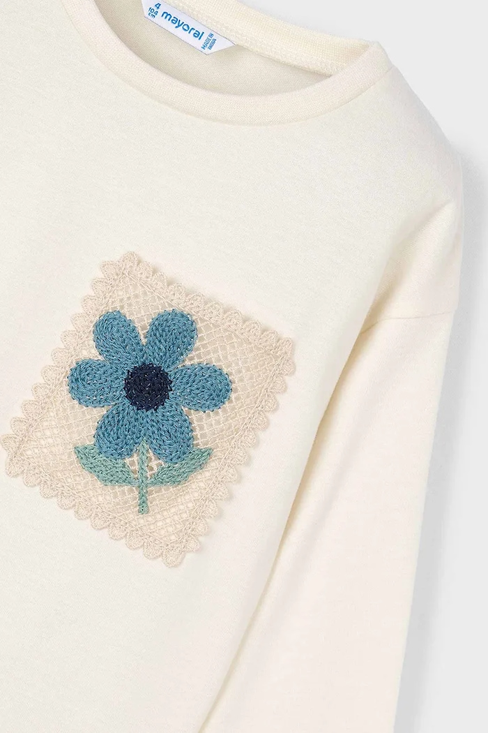Dětské tričko s dlouhým rukávem Mayoral béžová 4004.6C.Mini.9BYA