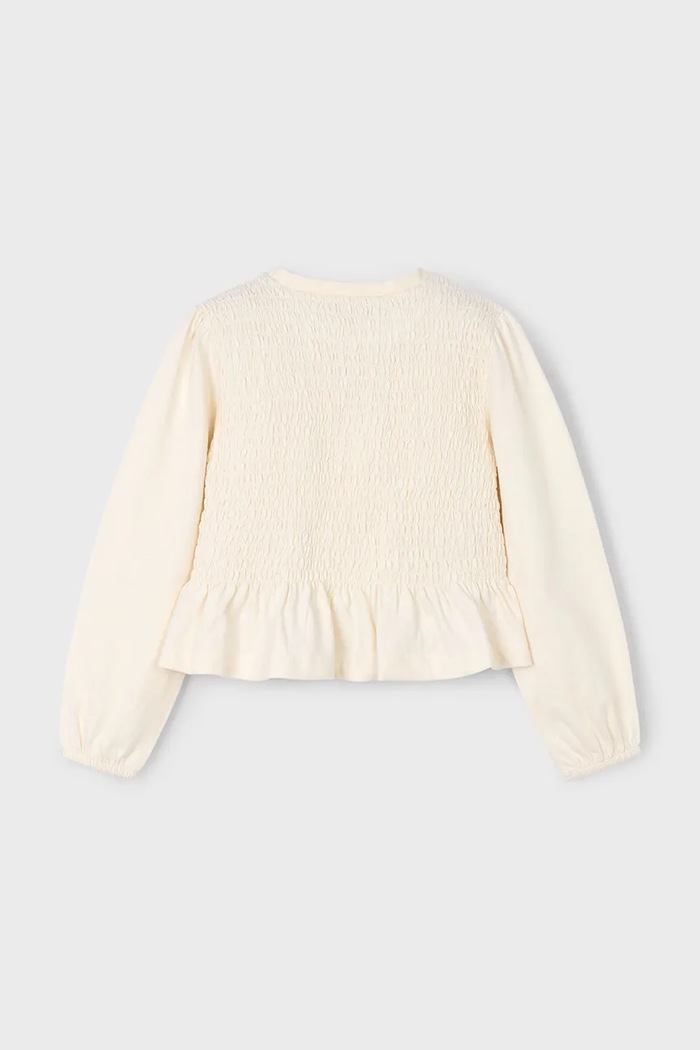 Mayoral longsleeve din bumbac pentru copii 4007.6E.Mini.9BYA bej AW25