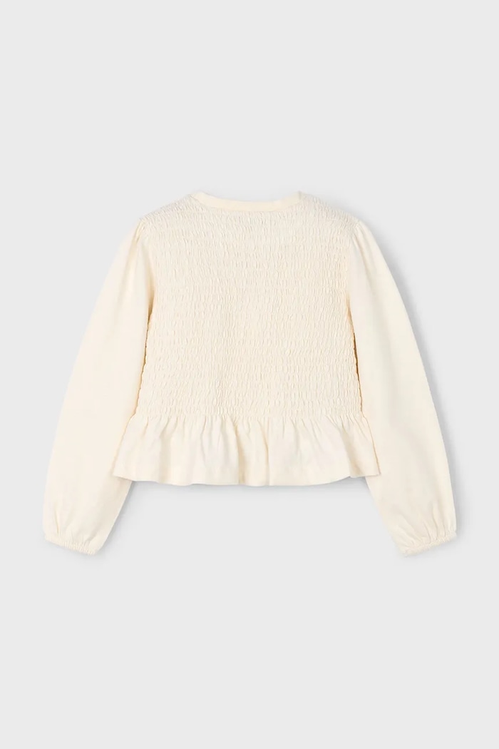 Mayoral longsleeve din bumbac pentru copii 4007.6E.Mini.9BYA bej AW25
