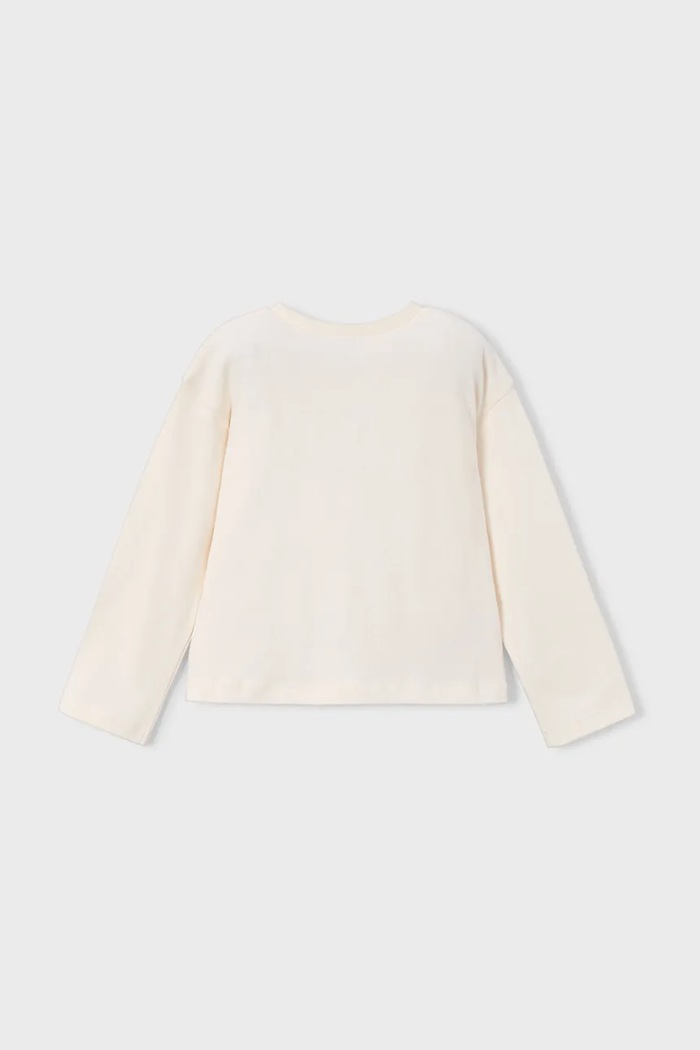 Dziewczynka Mayoral longsleeve bawełniany 4009.6J.Mini.9BYA turkusowy