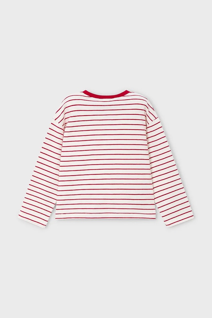 Fete Mayoral longsleeve din bumbac 4013.6N.Mini.9BYA rosu