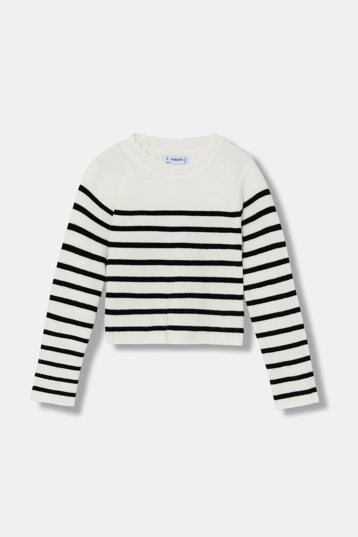 Mayoral sweter dziecięcy z wiskozą okrągły beżowy 4014.6F.Mini.9BYA