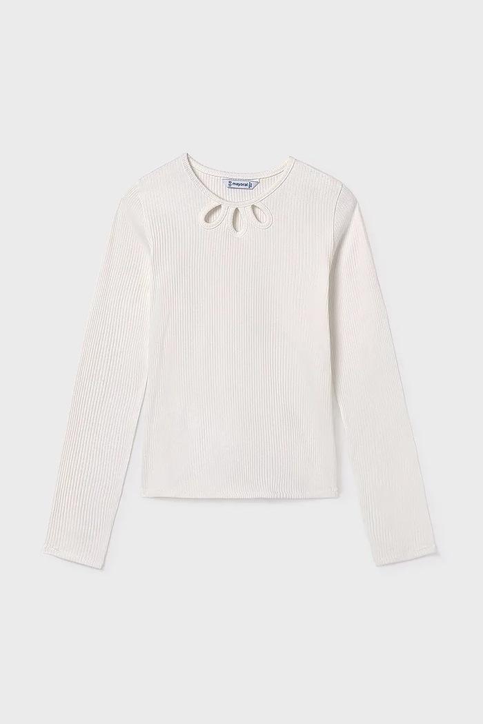 Mayoral longsleeve 7022.8F.Junior.9BYA biały AW25