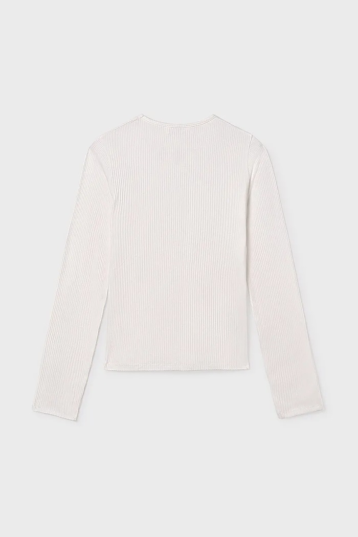 Dziewczynka Mayoral longsleeve 7022.8F.Junior.9BYA biały